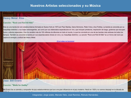 Adolescentes y su musica/pagina-con-artistas screenshot