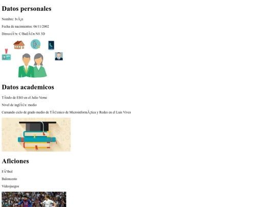 proyectoprimero/Curriculum screenshot