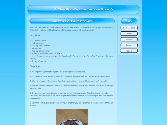 home/weblog/posts/protein-no-bake-cookies screenshot
