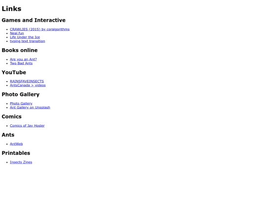links screenshot