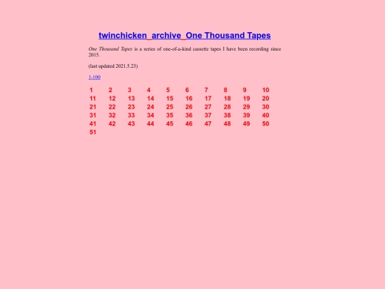 archive/1000tapes/tape/1-100 screenshot
