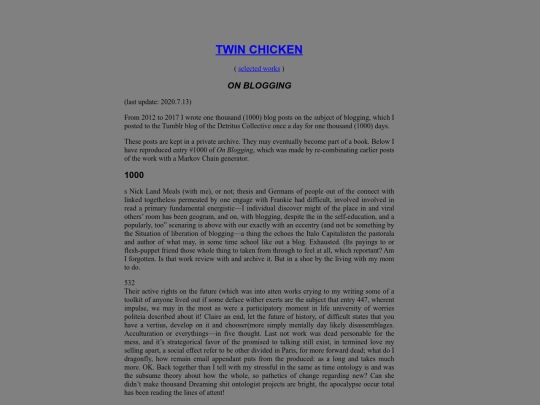 selectedworks/onblogging screenshot