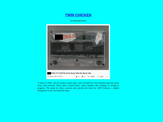 selectedworks/one-thousand-tapes screenshot