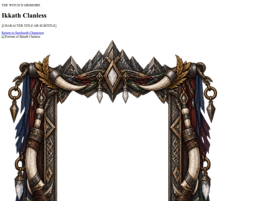 worlds/craesos/characters/bulkrag-mountains/steeltooth/ikkath-clanless  screenshot