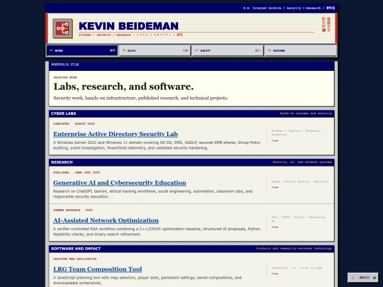 projects screenshot