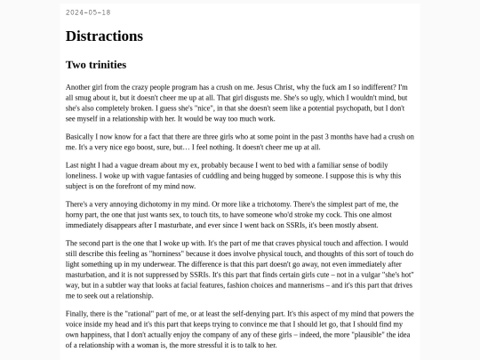 Distractions screenshot
