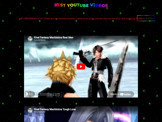 videos screenshot