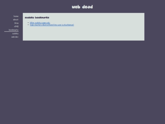 bookmarks/sudoku screenshot