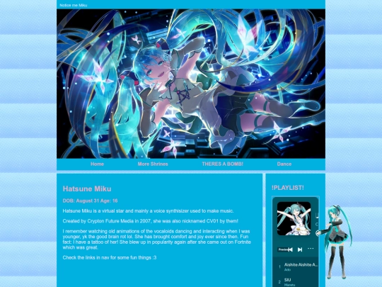 Miku Shrine/miku_index screenshot