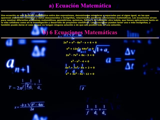 Ecuaciones screenshot