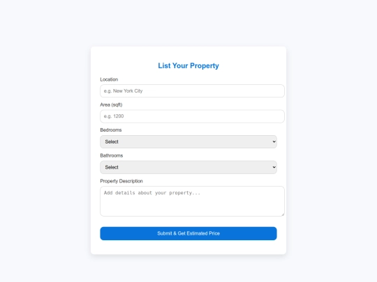 house/Sell Your Property _ House Price Forecasting screenshot