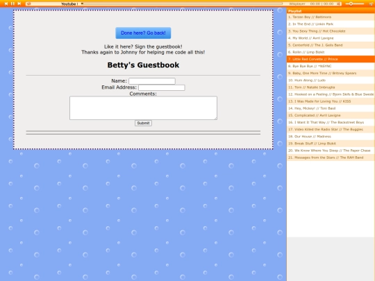 main/guestbook screenshot