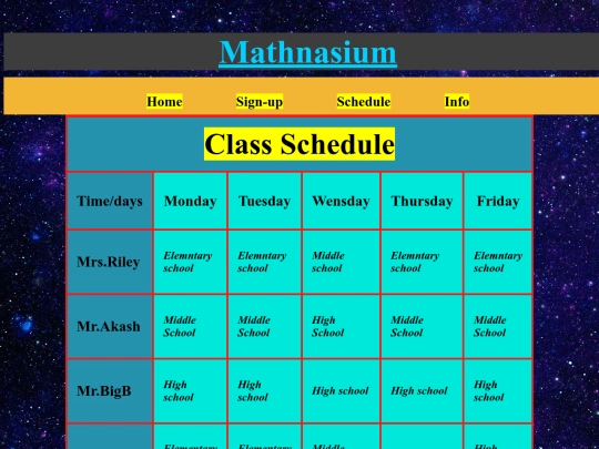 finalscheduel screenshot