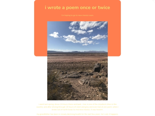 blog/poem screenshot