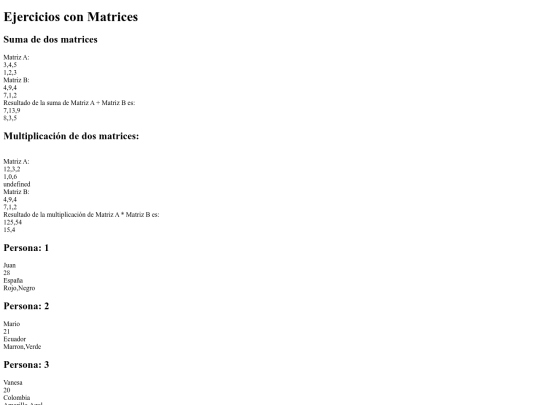Matrices/html/Matrices screenshot