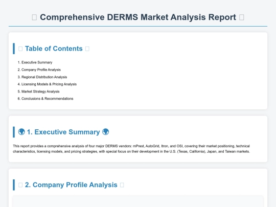 DERMS /Enhanced-Vivid-DERMS-Report screenshot