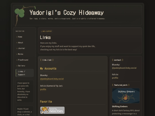 links screenshot