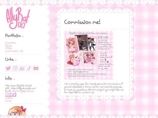 portfolio/commission screenshot