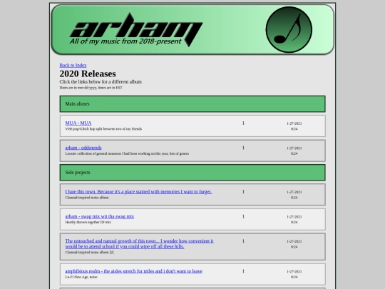 music/2020 screenshot