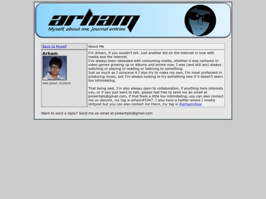 myself/about-me screenshot