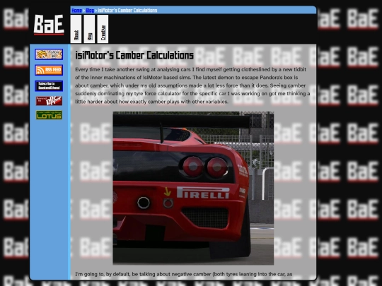blog/isimotor-camber screenshot