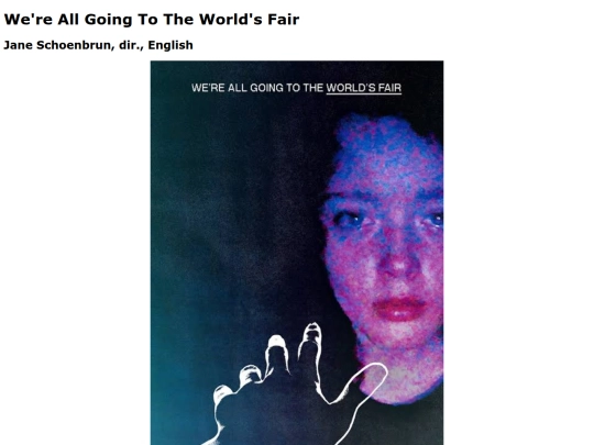 Movie Reviews/Weareallgoingtotheworldsfair screenshot