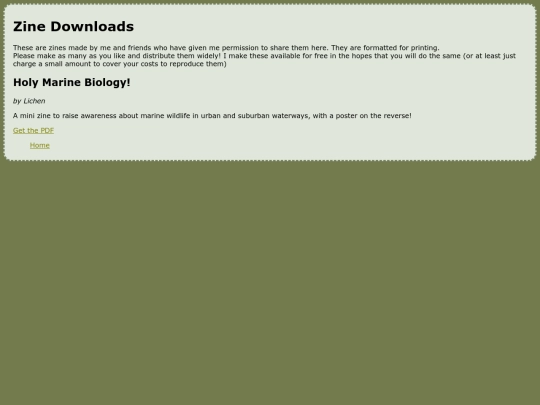 zines screenshot