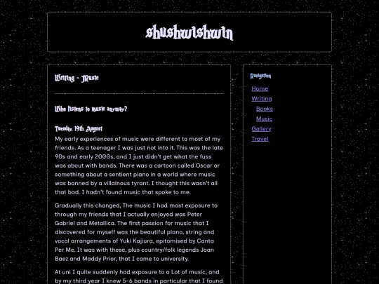 writing/music screenshot
