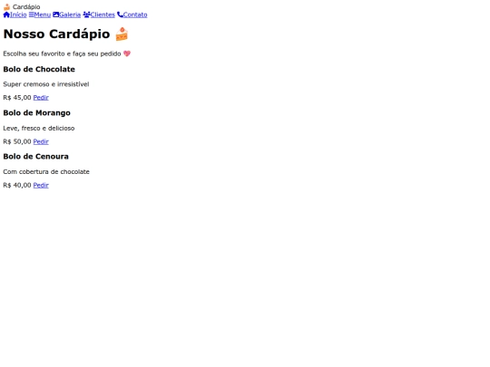menu screenshot