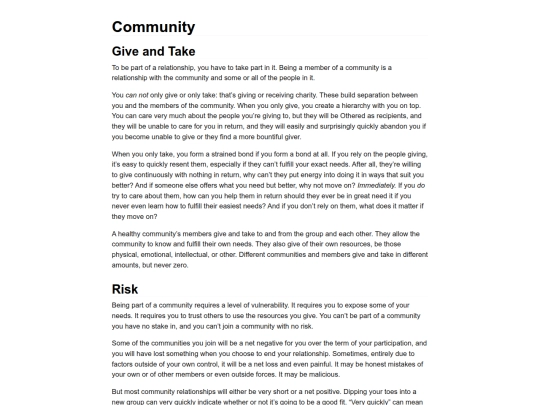 community screenshot
