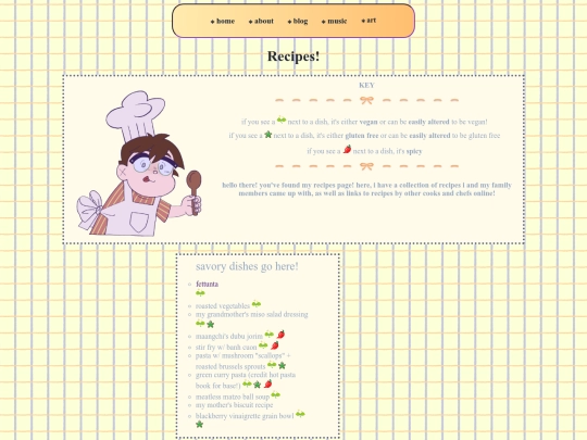 recipes screenshot