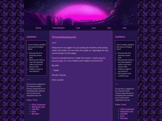 Pages/homepage_onomato screenshot