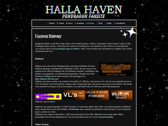 fanhistory screenshot