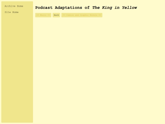 archive/podcasts screenshot