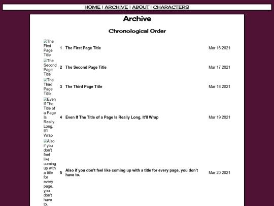 archive screenshot