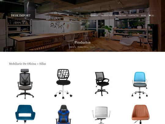 productossillas screenshot