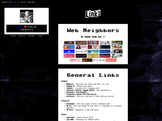 links screenshot