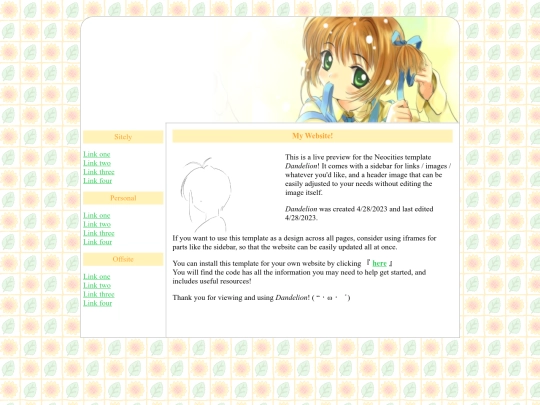 themes/Dandelion/Dandelion screenshot