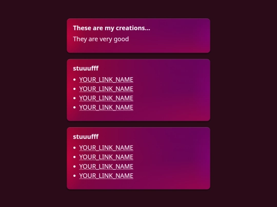 themes/Gradient Cards/creations screenshot