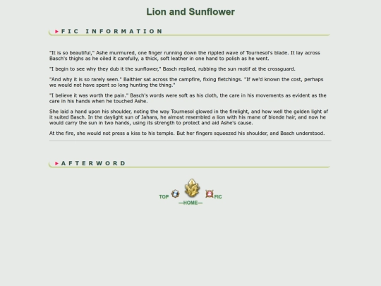 fanfic/ffxii/AsheBasch/Lion and Sunflower screenshot