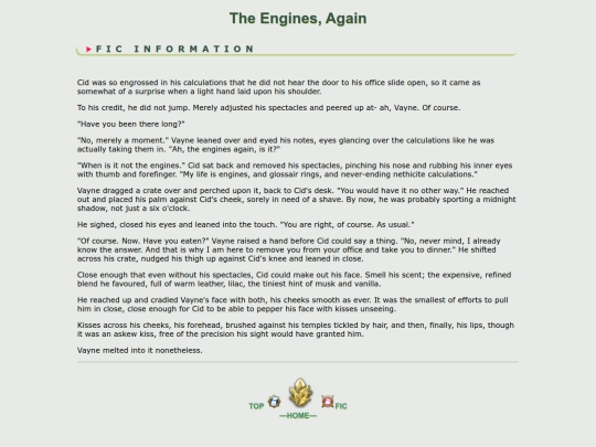 fanfic/ffxii/CidVayne/The Engines Again screenshot