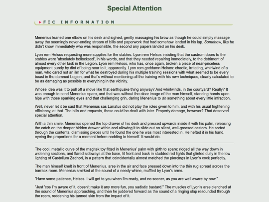 fanfic/ffxiv/LyonMenenius/Special Attention screenshot