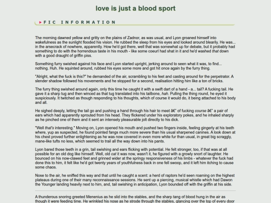 fanfic/ffxiv/LyonMenenius/love is just a blood screenshot