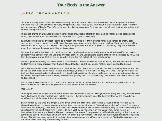 fanfic/ffxiv/SartBasch/Your Body is the Answer screenshot
