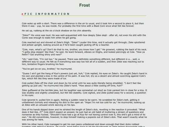 fanfic/infamous/ColeZeke/Frost screenshot
