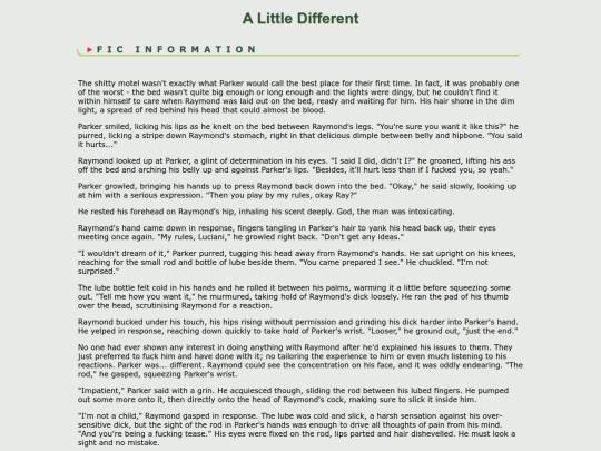 fanfic/resident evil/ParkerRaymond/A Little Different screenshot