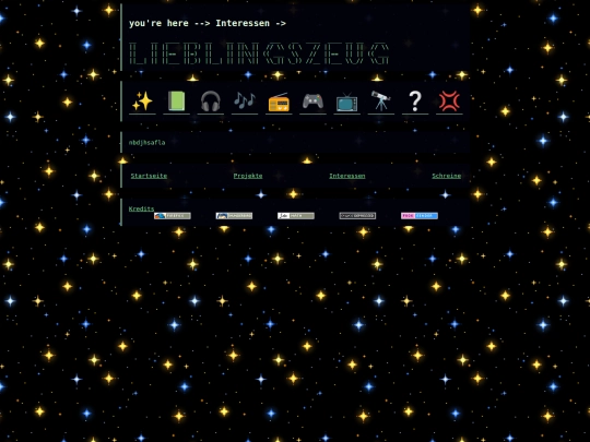 interessen/lieblingszeug screenshot
