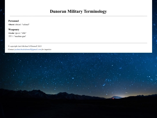 Dunoran_Military_Terminology screenshot