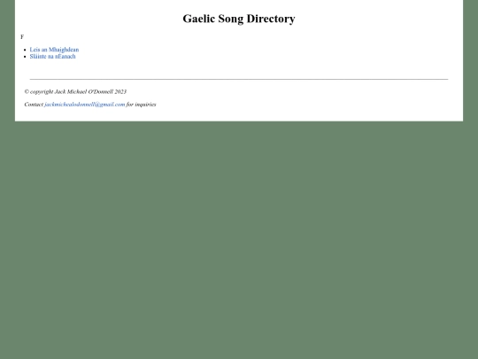 gaelic-songs screenshot