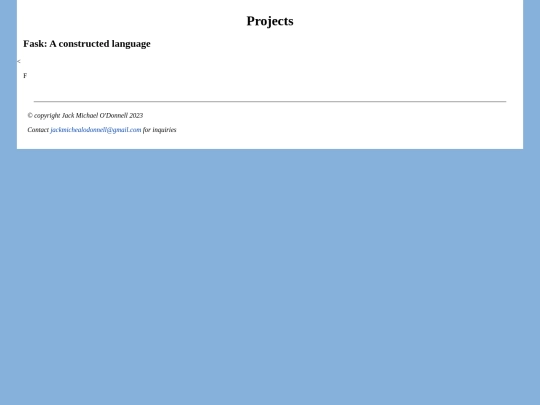 projects screenshot